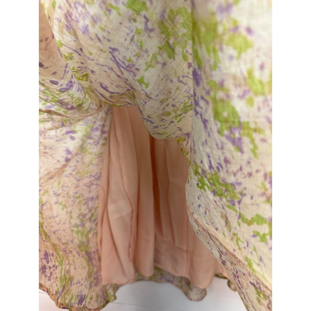 Astr Floral Tie-Shoulder Mini Dress in Pink and Green - Picture 10 of 14